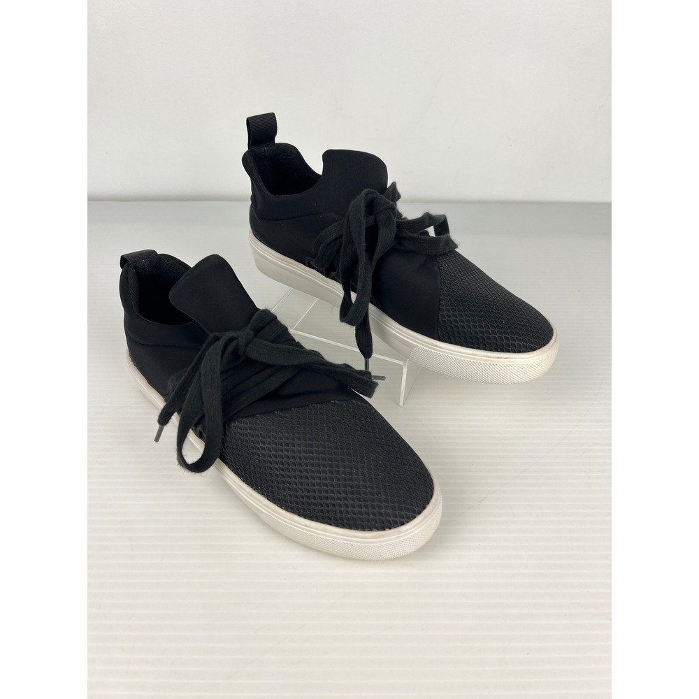 Steve Madden Lancer Womens Black Mesh Low Top Platform Sneakers Size 7.5M